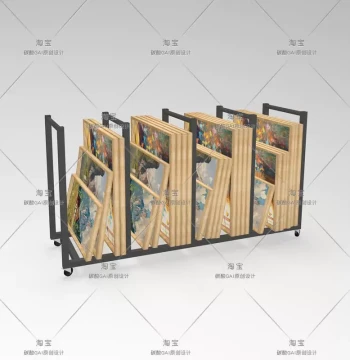 Art Panel Storage & Display Rack for Oil Paintings, Frames, and Shelving Organization