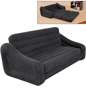 INTEX Lazy Inflatable Sofa - Thickened Home Double Portable Sofa Bed with Backrest, Enlarged Air Mattress Chair
