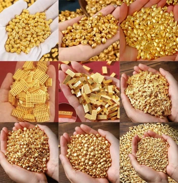 Mini Gold Ingot, Gold Bar, Gold Rice, Ruyi, Abacus, and Coin Charms – Auspicious Home Decor and Housewarming Treasure Bowl Ornaments