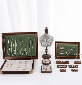 Vintage Picture Frame Jewelry Display Stand, Commercial Wall-Mount Organizer for Earrings, Necklaces, Bracelets, Rings, and Studs