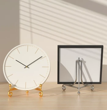 Desktop Clock Display Stand, Living Room Decorative Plate Bracket, Exhibition Rack with Support Base for Crafts and Photo Frames