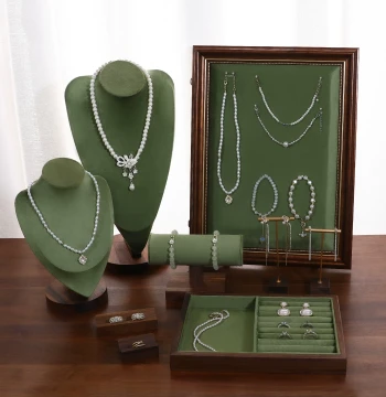 Picture Frame Jewelry Display Stand for Bracelets, Earrings, Rings, and Necklaces with Mannequin Bust for Shop Counter Exhibition