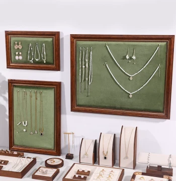 Picture Frame Jewelry Display Rack for Bracelets, Necklaces, Earrings, and Rings - Shop Counter Exhibition Stand