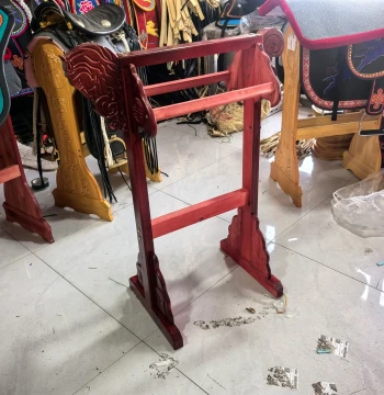 Saddle Display Rack Equestrian Supplies Exquisite Wooden Carved Stand
