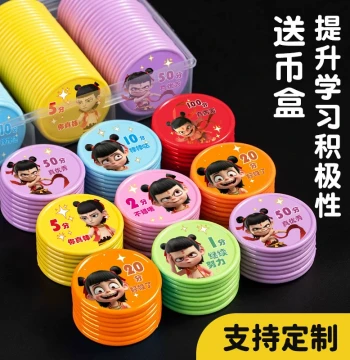 Magic Boy Series Elementary School Children Reward Points Coins and Cards Customized for Classes and Training Institutions Cartoon Exchange Tokens