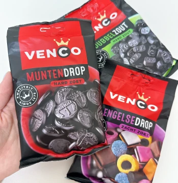 In Stock Dutch Licorice Candy Venco Mixed Licorice Coins, Drop Licorice, Star Anise Flavored Candy for Soothing Throat