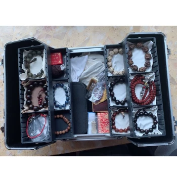 Large Multi-Layer Collectible Storage Box, Antique Organizer for Buddha Statues, Jewelry, Beaded Bracelets, Wallets, Walnuts, and Tools