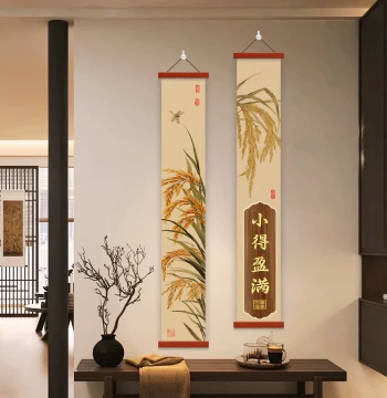 'Joy on the Eyebrows' Wall Art: Song Dynasty Aesthetic Entryway Decor, New Chinese Style Bird-and-Flower Painting for Hallways and Tea Rooms