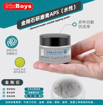 Diamond Polishing Paste - Water-Based Compound for Metal, Jade, Agate, and Glass Scratch Removal