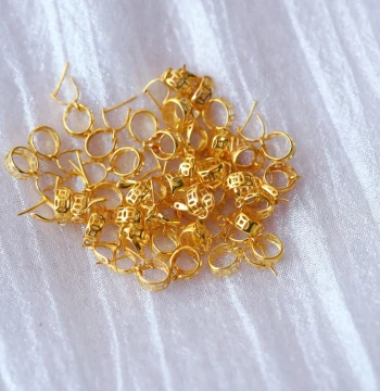 Special Price Factory Direct 18K Gold Coin-Style Pendant Clip Clasp, DIY Accessories Chain, K-Gold Fittings