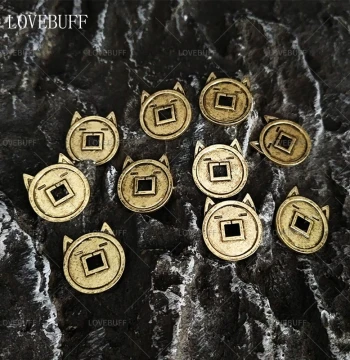 lovebuff Where Winds Meet Miaomiao Coin Game Merchandise: Sixteen Sounds Pendant Metal Coin Birthday Gift