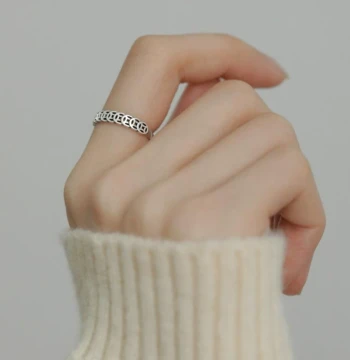 925 Sterling Silver Vintage New Chinese-Style Copper Coin Ring, Adjustable Open Band, Wealth-Attracting Versatile Niche Design with Premium Feel