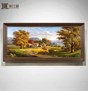 Pure Hand-Painted Landscape Oil Painting, High-End Classical European/American/French Style Wall Art for Living Room, Dafen Village