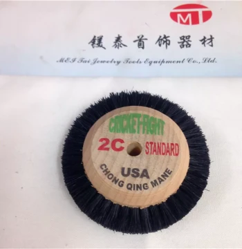 2C Colored Bristle Brushes with Wooden Core, Polishing Brushes for Jewelry, Metal, and Jade Crevices, Consumables