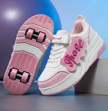 Heelys for Girls Spring/Summer Four-Wheel Roller Skates, Boys' and Kids' Wheeled Sneakers with Retractable Wheels for Older Children