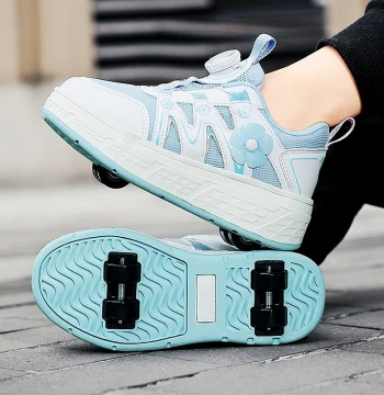 Girls Heelys Four-Wheel Detachable 2026 New Kids Student Invisible Roller Skates Ice Skating Sports Flying Shoes
