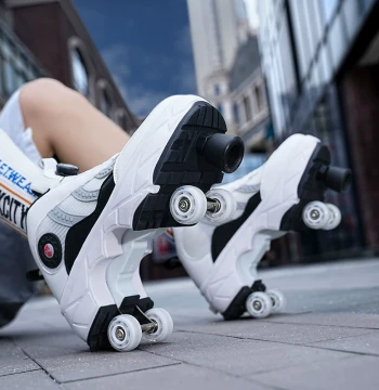 Four-Wheel Heelys - Convertible Roller Skates for Adults, Extendable Commuter Shoes with Wheels for Students