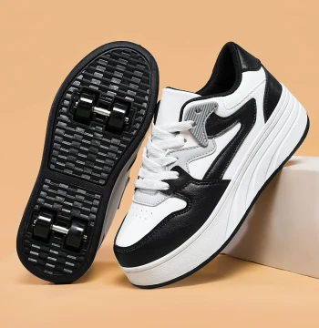 New Heelys for Boys and Girls: Wheeled Sneakers for Kids, Four-Wheel Invisible Roller Skates for Older Children
