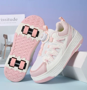 Heelys for Girls 2026 New Arrival Kids Summer Four-Wheel Detachable Sports Roller Skates Shoes with Wheels for Girls
