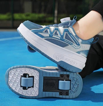 Boys' Heelys Roller Skates 2026 New Model, Children's Dual-Wheel Retractable Student Sports Skates, Girls' Flying Shoes