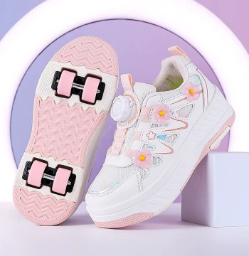 Heelys Girls Shoes 2026 New Children's Four-Wheel Flying Shoes Roller Skates Student Sports Invisible Wheel Skates
