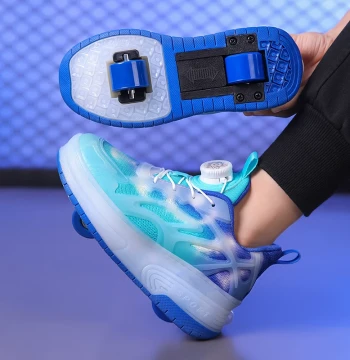 Kids Heelys Boys Roller Shoes Autumn Mesh Four-Wheel Teen Heelys Primary & Middle School Skating Shoes