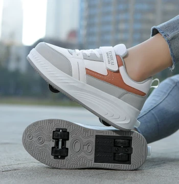 Adult Heelys Transformable Dual-Wheel Hidden Roller Skates for Kids and Students, Unisex Transportation Shoes with Four Small Wheels