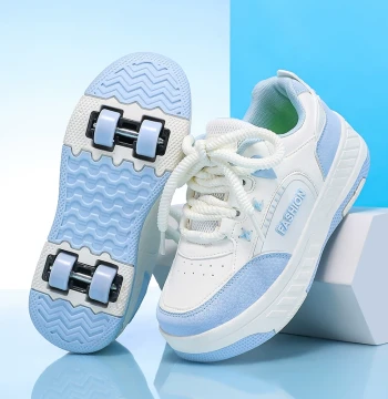Heelys for Girls, Summer Children's Four-Wheel Detachable Roller Skates, Girls' Flying Shoes with Wheels, Wheeled Sneakers