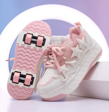 Girls' Roller Skates 2026 Summer New - Kids' 4-Wheel Detachable Breathable Flight Sneakers