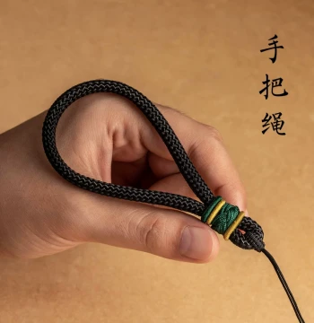 Hetian Jade Pixiu Handheld Piece Rope - Specialized Wrist Cord for Gourds and Wenwan Accessories; Premium Braided Pendant String