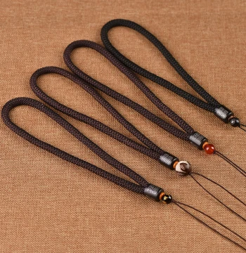 Hand-Braided Premium Jade Wenwan Handheld Piece Lanyard, Key Rope, Hetian Jade and Emerald Pendant, Pixiu Thick Matching Cord