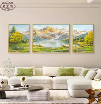Cornucopia Living Room Decorative Painting 2025 New Arrival Hand-Painted Landscape Oil Painting for Sofa Background Wall Premium Artwork
