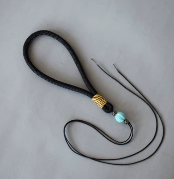 Wenwan Handle Rope Thick Handheld Rope Handmade Retro Simple Wrist Strap Durable Anti-loss Slingshot Rope Jade Lanyard