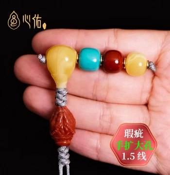 Clearance Sale with Minor Flaws: Complete Star Moon Bodhi Accessory Set, Hundred Fragrant Seed Bracelet Beads, Southern Red Agate and Beeswax Three-Way Buddha Head