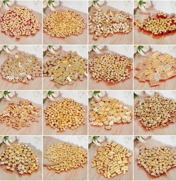 Mini Gold Ingots, Gold Bars, Gold Rice, Gold Ruyi, Abacus, and Coin Charms for Housewarming, Home Decor, and Treasure Bowl Ornaments