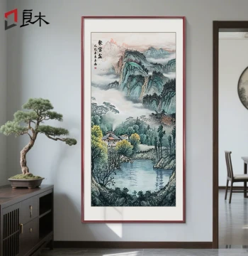 Cornucopia Landscape Painting for Entryway Decoration, Corridor and Hallway New Chinese Style, Opposite-Wall Hanging Art for Office