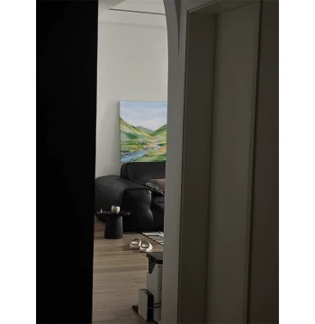 Hand-Painted Landscape Texture Art - Abstract Oil Painting for Entryway, Living Room, Dining Area, and Hallway