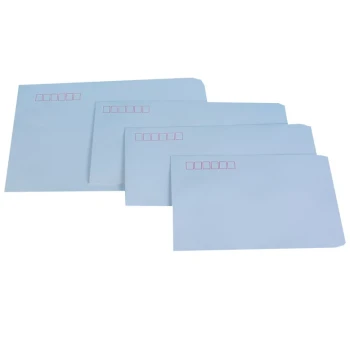 Thickened White Mailing Envelope for Philately, Machine-Readable with Cancellation Marks, No Stamp Border, Ready for Actual Mail, Custom Model 3U5679
