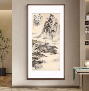 Zhang Daqian Landscape Painting for Entryways, Hallways, Offices, Tea Rooms, and Studies – Premium Wall Art