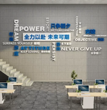 Corporate Culture Wall Decor for Offices - Inspirational Slogan Stickers for Entrance, Meeting Rooms, and Atmosphere Enhancement