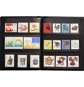 Stamp Collection Album - Compact Empty Binder with Protective Sleeves for Stamp Collectors