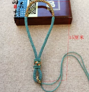 Premium Hand-Braided Wrist Rope for Men - Thick Cord for Amber and Jade Play Pieces