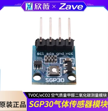 SGP30 Gas Sensor Module for TVOC/eCO2 Air Quality, Formaldehyde, and CO2 Measurement