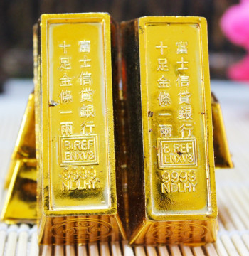 Premium Feng Shui Plastic Gold Bar Ornament, Vintage-Style Decor for Ancestral Worship, Offerings, Tomb Sweeping, and Ritual Use