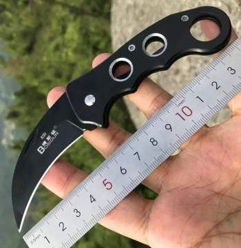 War Wolf German Small Knife Folding Knife Self-Defense Sharp High-Hardness Curved Blade Honed Knife Scorpion Short Knife Outdoor Eagle Claw Knife