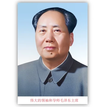 HD Chairman Mao Portrait Poster - Waterproof & Fade-Resistant Wall Decor for Home & Office