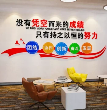 3D Wall Decals for Company Culture Walls and Team Motivational Backgrounds