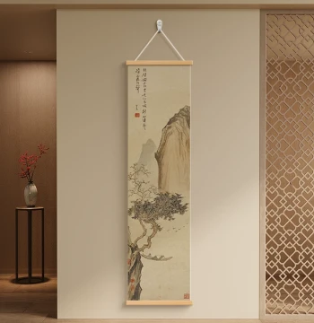 Song Dynasty Aesthetic Entryway Hall Decorative Painting, Study Room, Tea Room, Office Landscape Wall Art for Homestays and Hotels
