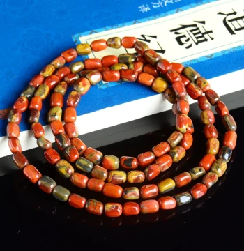 Natural Southern Red Agate Bracelet Irregular Shape Zhaotong Material Chicken Blood Yellow Skin Patina Unisex Gift with Certificate