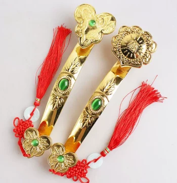 Home Decor Metal Auspicious Ruyi Ornament - Factory Direct Craft Alloy Ruyi Display Piece